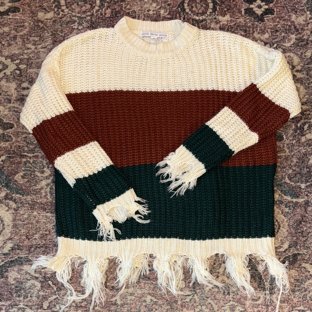 HYFVE Multicolor Fringed Sweater